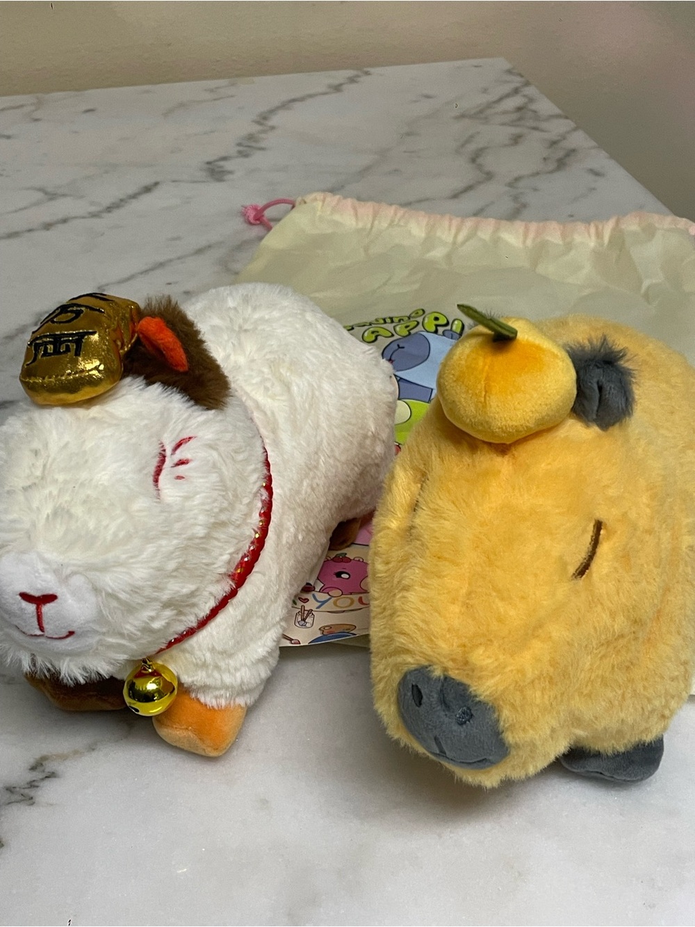 2 new Capybara Plush Toy Capy Era Soft Stuffed Capibara Gift ❤️❤️w/bag